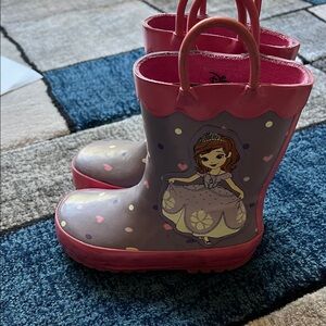 Disney Princess Rain Boots - Pink and Purple